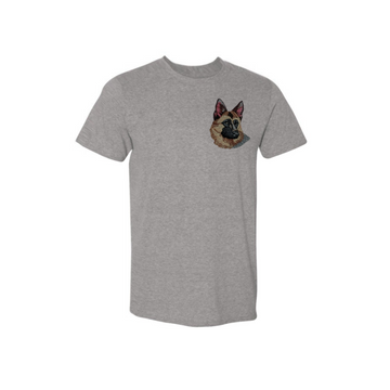 Stitch Their Face, Share Their Love – Custom Dog Embroidered T-Shirt
