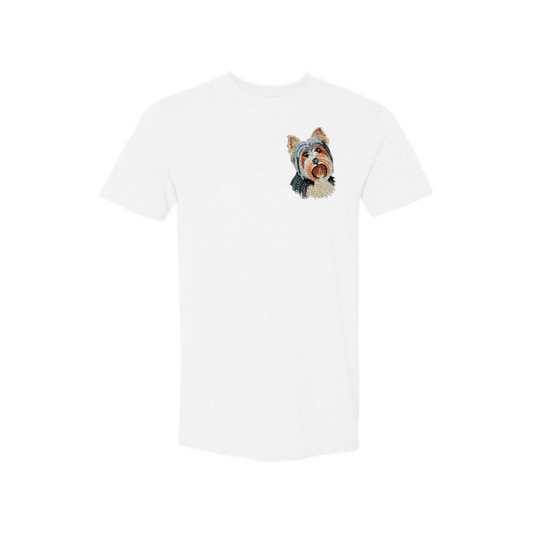 Embroidered Dog Face Tee – Your Best Friend, Always Close